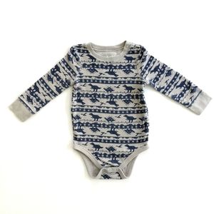 Jumping Beans Dinosaur Thermal Long Sleeve Onesie Bodysuit